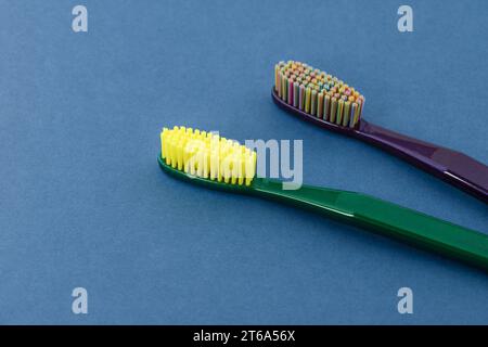 Several type of oral care products, health care lifestyle concept. Stock Photo
