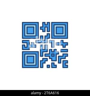 QR code icon. Template of quick responce barcode for scanning by ...
