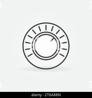 Volume Control vector concept round icon or symbol in thin line style Stock Vector