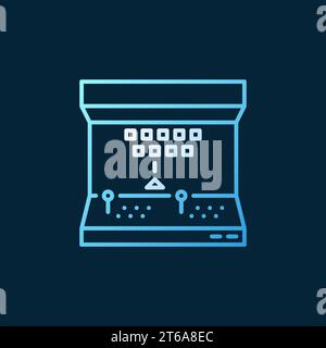 arcade game line icon, outline symbol, vector illustration, concept ...