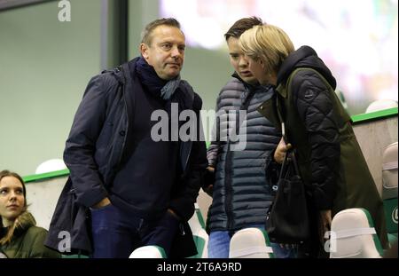 Wolfsburg, Deutschland. 31st Oct, 2023. firo: October 31, 2023, football, soccer: season 2023/2024, 23/24 DFB Cup, 2nd round, VfL Wolfsburg - RB Leipzig 1:0 Andre Breitenreiter on the tribune Credit: dpa/Alamy Live News Stock Photo