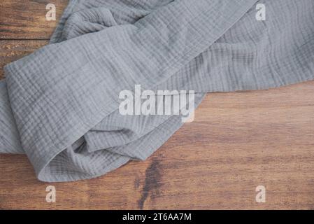 Modern decor for home comfort, natural texture, home textiles, beautiful things from natural materials. Stock Photo