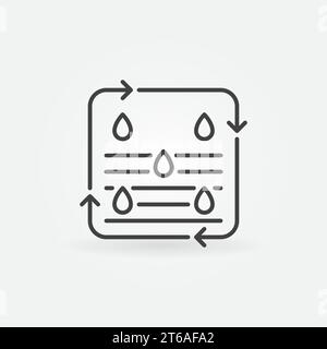 Water Purification Process vector concept icon or sign in outline style Stock Vector