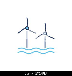 Wind Renewable Energy vector concept colored icon or design element Stock Vector