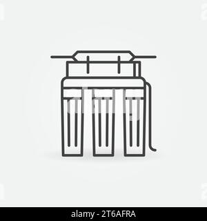 Reverse Osmosis for Water vector thin line concept icon or design element Stock Vector