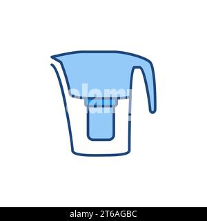 Pitcher Water Filter vector concept colored icon or symbol Stock Vector