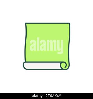 Green Empty Wallpaper Roll vector concept icon or design element Stock Vector
