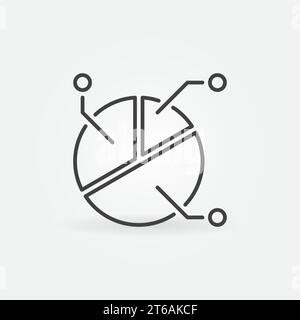 Outline Pie Chart Infographic Element. Isometric Pie Diagram Isolated ...