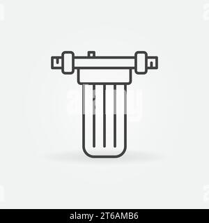 Main Water Filter vector concept icon or sign in outline style Stock Vector