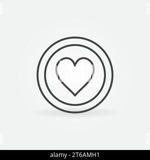 Hearts Card Suit vector outline concept icon or design element Stock Vector