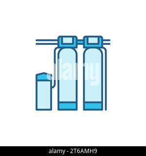 Station for Deferrization of Water vector concept icon or logo element Stock Vector