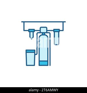 Water Treatment Process Filtration Systems vector concept colored icon or symbol Stock Vector