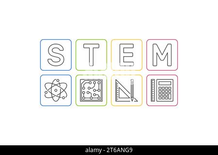 Technology and Science concept line style vector icons set Stock Vector ...