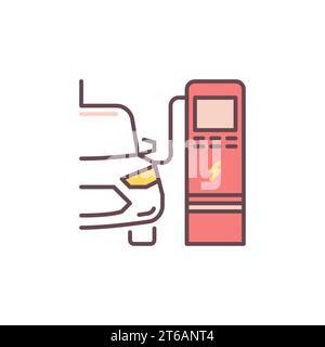 EV charging vector icon on white background Stock Vector Image & Art ...