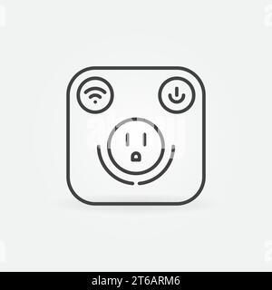US Smart Socket vector outline concept icon or design element Stock Vector