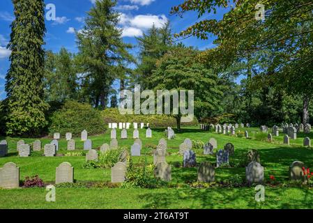 German WW1 graves at the St. Symphorien Military Cemetery, First World War burial ground at Saint-Symphorien near Mons, province of Hainaut, Belgium Stock Photo