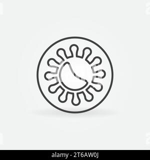 Bacteria concept vector linear icon or symbol Stock Vector Image & Art ...