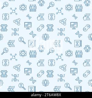Cloning concept outline seamless background. Vector pattern Stock Vector