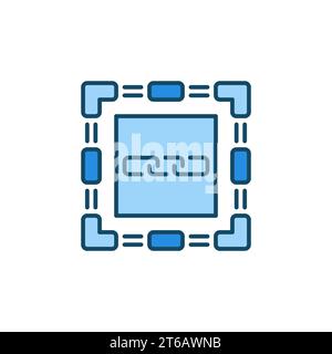 Blockchain or Block Chain vector concept blue icon or logo element Stock Vector