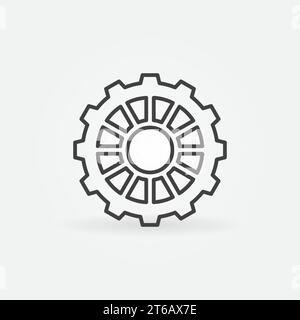 Cog or Gear Wheel outline vector concept icon or design element Stock Vector