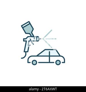 Auto Body Painting concept colored vector icon or logo element Stock Vector