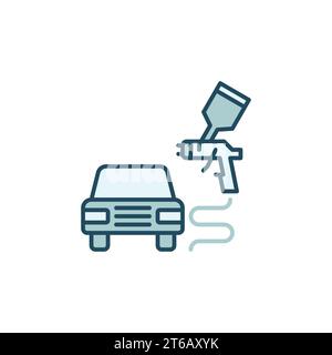 Car or Auto Body Painting vector concept colored icon or symbol Stock Vector