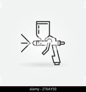 Car Paint Spray Gun linear vector concept icon or logo element Stock Vector