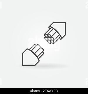 Fiber optic cable vector concept linear icon or design element Stock Vector