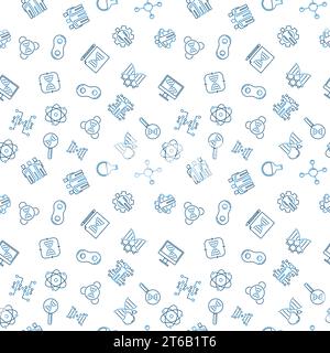 Vector Cloning outline simple seamless pattern or background Stock Vector