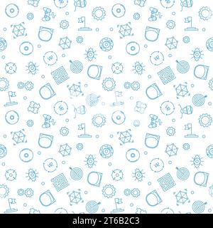 VR Virtual Reality vector concept linear seamless pattern Stock Vector