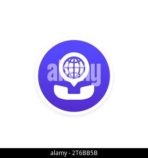 roaming calls icon for web Stock Vector