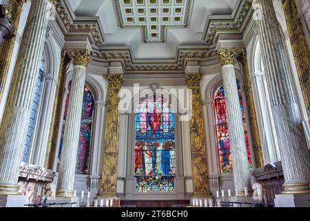 St. Philip's Cathedral interior, Birmingham , Cathedral Square, Colmore Row, England, UK Stock Photo