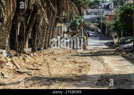 Tulkarm, Palestine. 08th Nov, 2023. A view the damages after an Israeli military raid in Tulakrem refugee camp in the West Bank. (Photo by Nasser Ishtayeh/SOPA Images/Sipa USA) Credit: Sipa USA/Alamy Live News Stock Photo