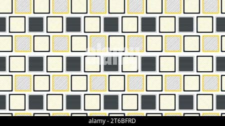 Modern squares and grids seamless pattern Stock Vector