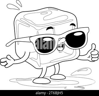 https://l450v.alamy.com/450v/2t6bjh5/cartoon-ice-cube-character-with-sunglasses-vector-black-and-white-coloring-page-2t6bjh5.jpg