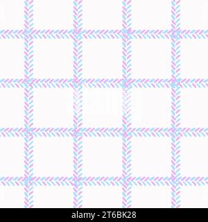 Cute pastel knitted Vector Pattern. Hand drawn doodle purple blue background. Cottagecore Garden design. Homestead Farmhouse Summer Graphic Background Stock Vector