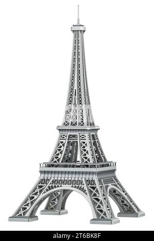 Keychain Eiffel Tower, 3D rendering isolated on white background Stock ...