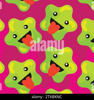 Seamless pattern background with star shape emojis Vector Stock Vector