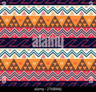 Beautiful ancient native american indigenous seamless art Stock Vector