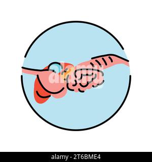 Dog's organ anatomy color line icon. Organisation in organism. Vector isolated element. Editable stroke. Stock Vector