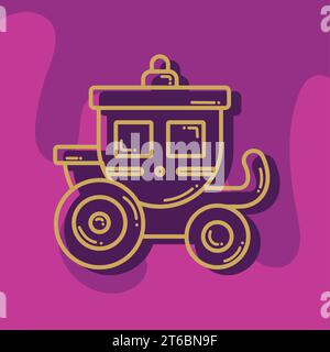 Isolated royalty carriage icon medieval Vector Stock Vector