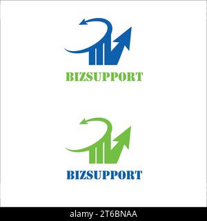 Logo design for a Business Support Service Provider with Knowledge and IT Support Stock Vector