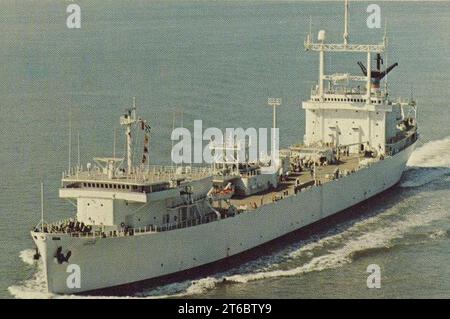 USNS Vanguard as Navigational Test Ship Stock Photo