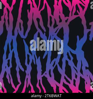 Gradient pink and blue organic seamless pattern Stock Vector