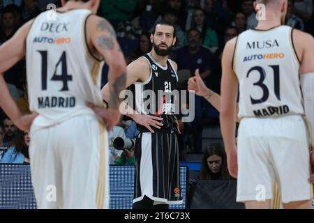 Shengelia Tornike  of  Bologna  during the Turkish Airlines EuroLeague  match between Real Madrid and Virtus Segafredo Bologna at WiZink Center on Nov Stock Photo