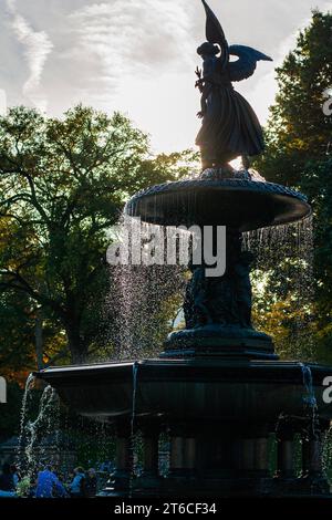 Angel of the Waters statue, Bethesda Fountain, Central Park, Manhattan, New York City Stock Photo