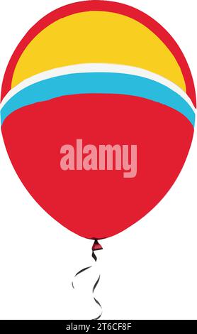 Red Yellow And Blue Balloon Illustration Vector Stock Vector