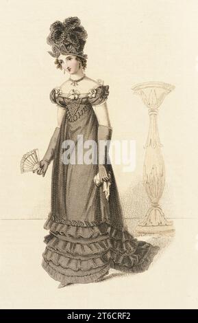 Fashion Plate (Evening Dress), 1820. Stock Photo