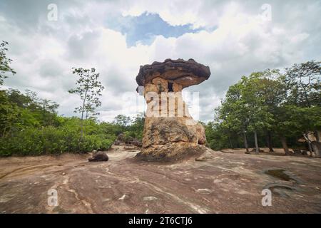 The formations of Phu Phra Bat Historical Park in Udon Thani, northeast Thailand Stock Photo