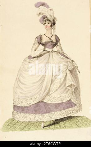 Fashion Plate (Court Dress), 1810. Stock Photo